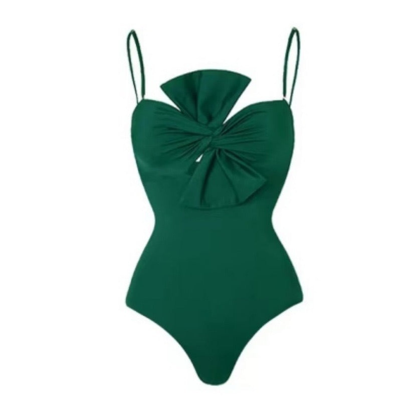 New women's solid Color swimsuit